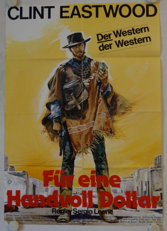 Für eine Handvoll Dollar originales deutsches Filmplakat (R80s)
